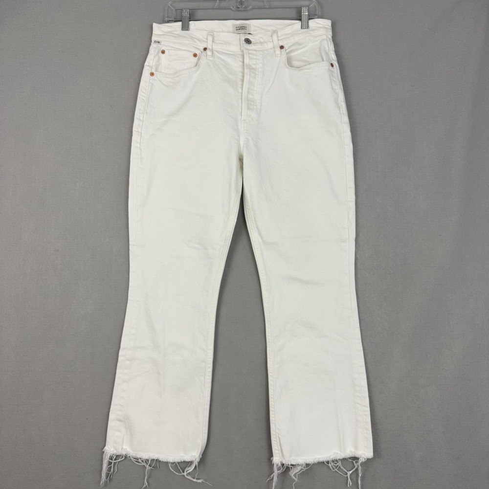 Citizens of Humanity Jeans Womens 29 White Premium Vintage Raw Hem High Rise 31"